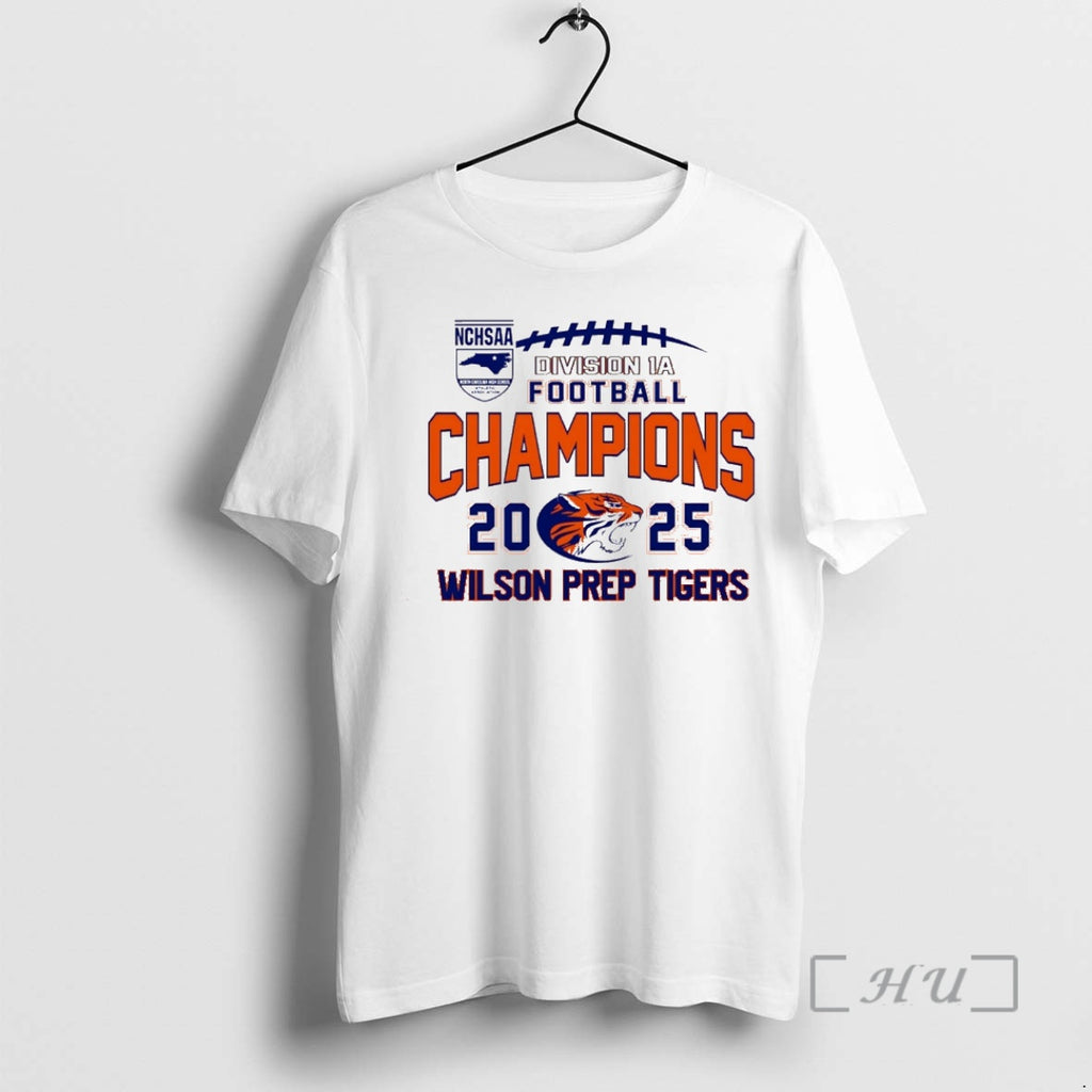 Officials Wilson Prep Tigers 2025 Nchsaa Division 1a Football Champions Christmas Premium T Shirts Sweater Hoodie, Sweatshirt