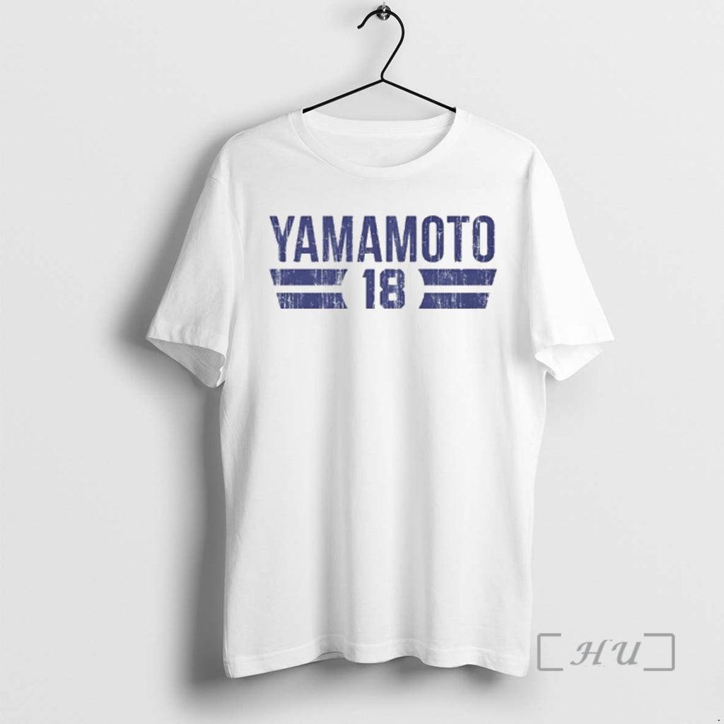 Officials Yoshinobu Yamamoto 18 Los Angeles Dodgers Player Name And Number Premium T Shirts Sweater Hoodie, Sweatshirt