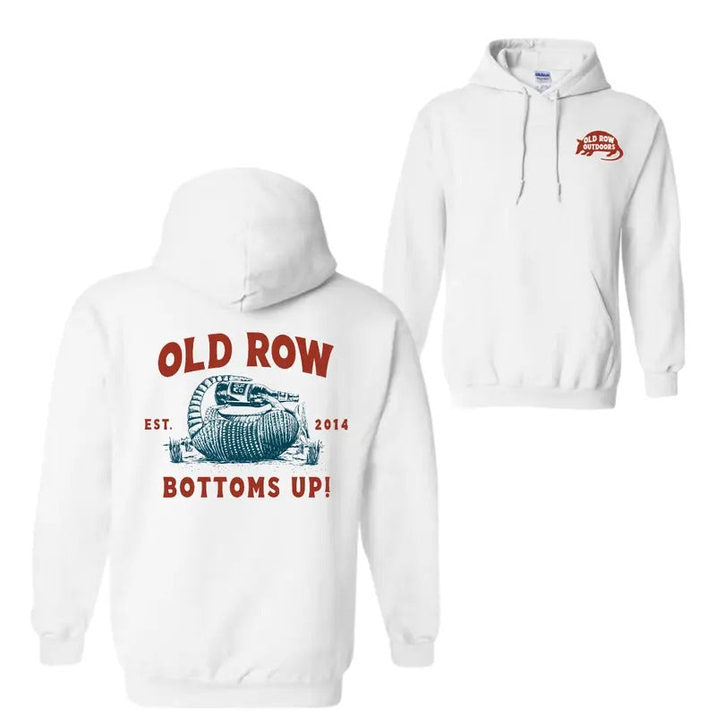 Old Row Bottoms Up Armadillo Hoodie Sweatshirt T-Shirt, Unisex Shirt, Trendy Shirt | RetroVerseTees.com