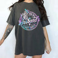 On My Husband's Last Nerve Shirt Comfort Colors, Sarcastic Women's Tops for Wife, Skeleton Wifey Tees, Funny Wife Life...
