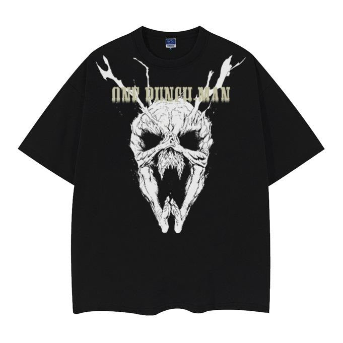 One Punch Man "Garou" Vintage Oversized Tee Anime T-shirt 100% Cotton Original Design Men's Top Streetwear Casual...