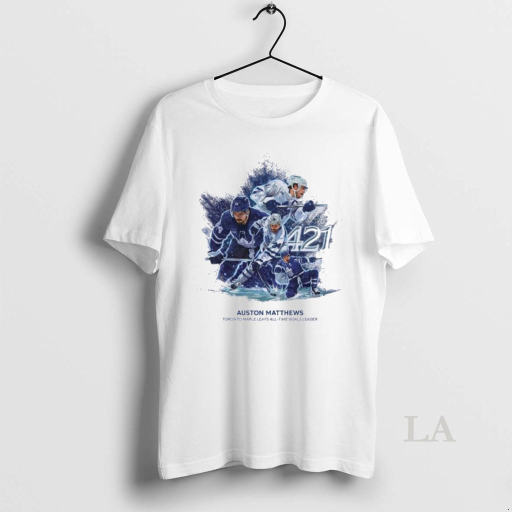 Original Auston Matthews 421 Career Goal All Time Goals Leader T-Shirts, Hoodie, Sweatshirt | RetroVerseTees.com