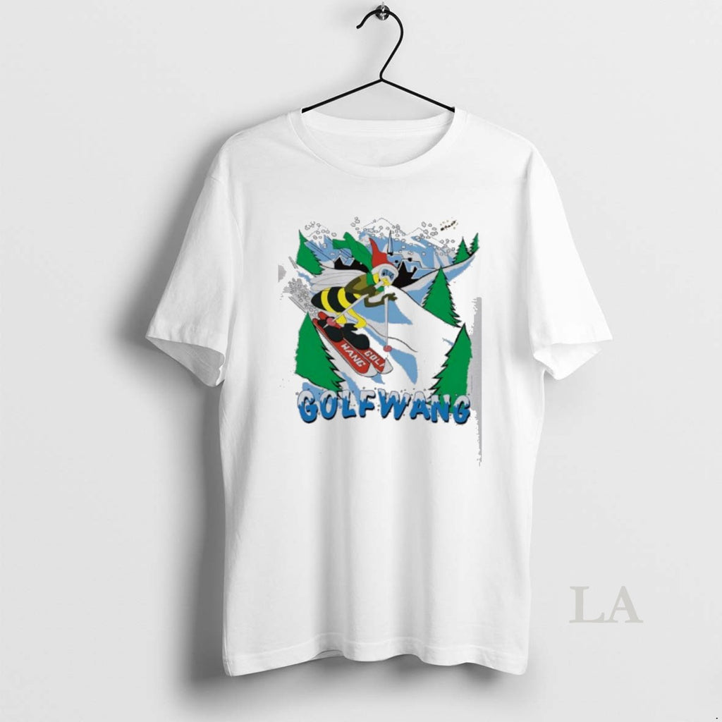 Original Bee Is Skiing Golfwang Funny Cute T-Shirts, Hoodie, Sweatshirt | RetroVerseTees.com