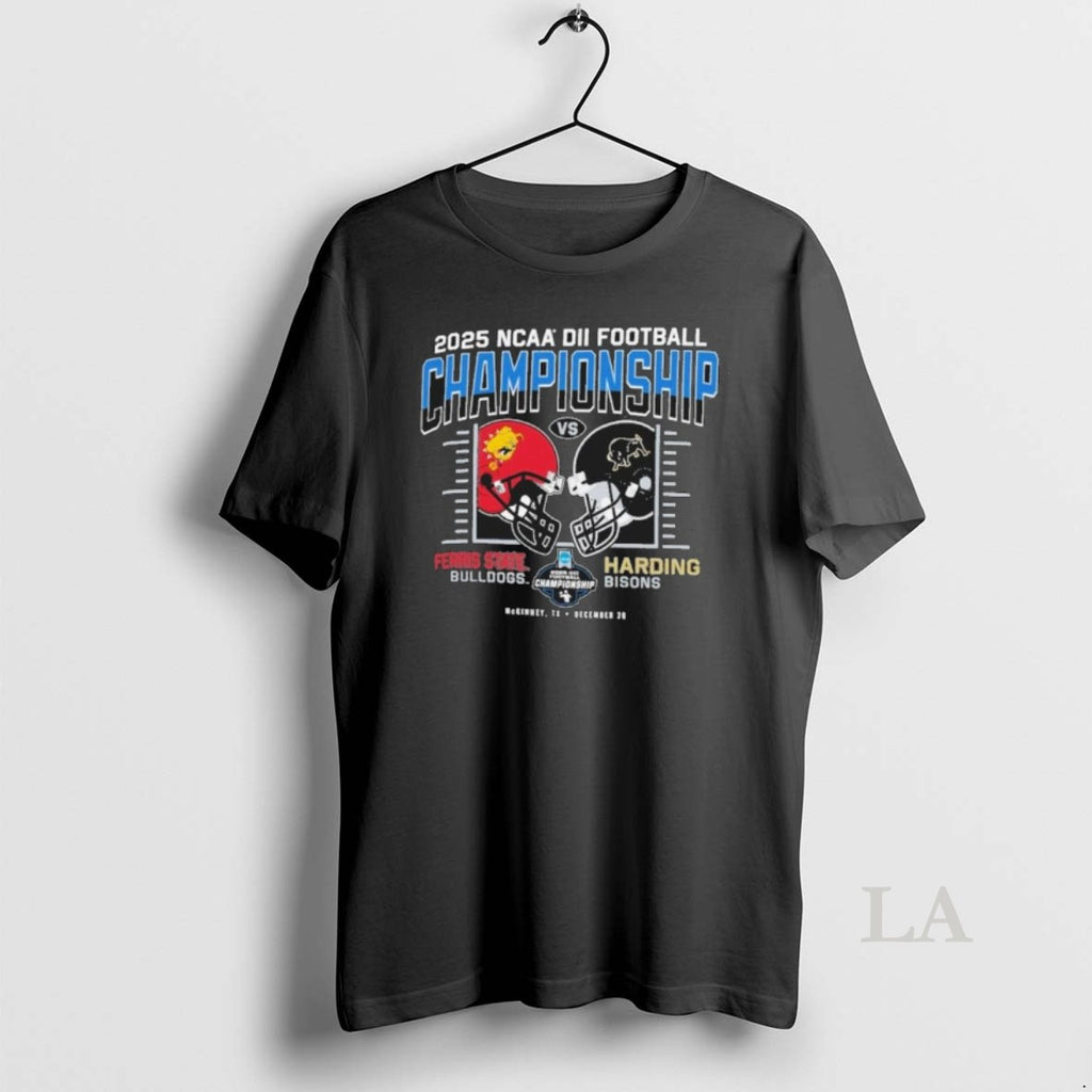 Original December 20 2025 Ncaa Dii Football Championship Ferris State Bulldogs Vs Harding Bisons T-Shirts, Hoodie, Sweatshirt