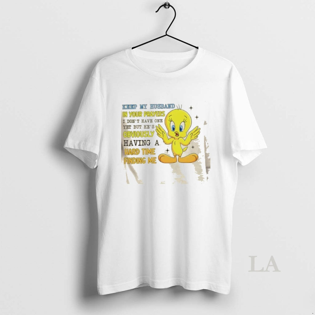 Original Duck Keep My Husband In Your Prayers I Dont Have One Yet But Hes T-Shirts, Hoodie, Sweatshirt | RetroVerseTees.com