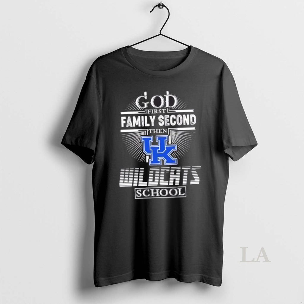 Original God First Family Second Then Kentucky Wildcats School Cross