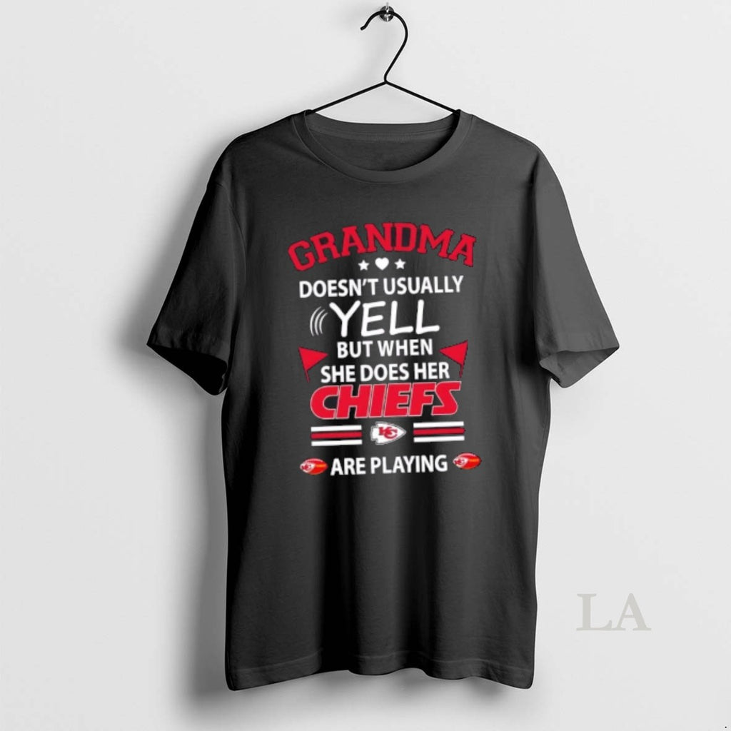 Original Grandma Doesnt Usually Yell But When She Does Her Kansas City Chiefs Football Are T-Shirts, Hoodie, Sweatshirt