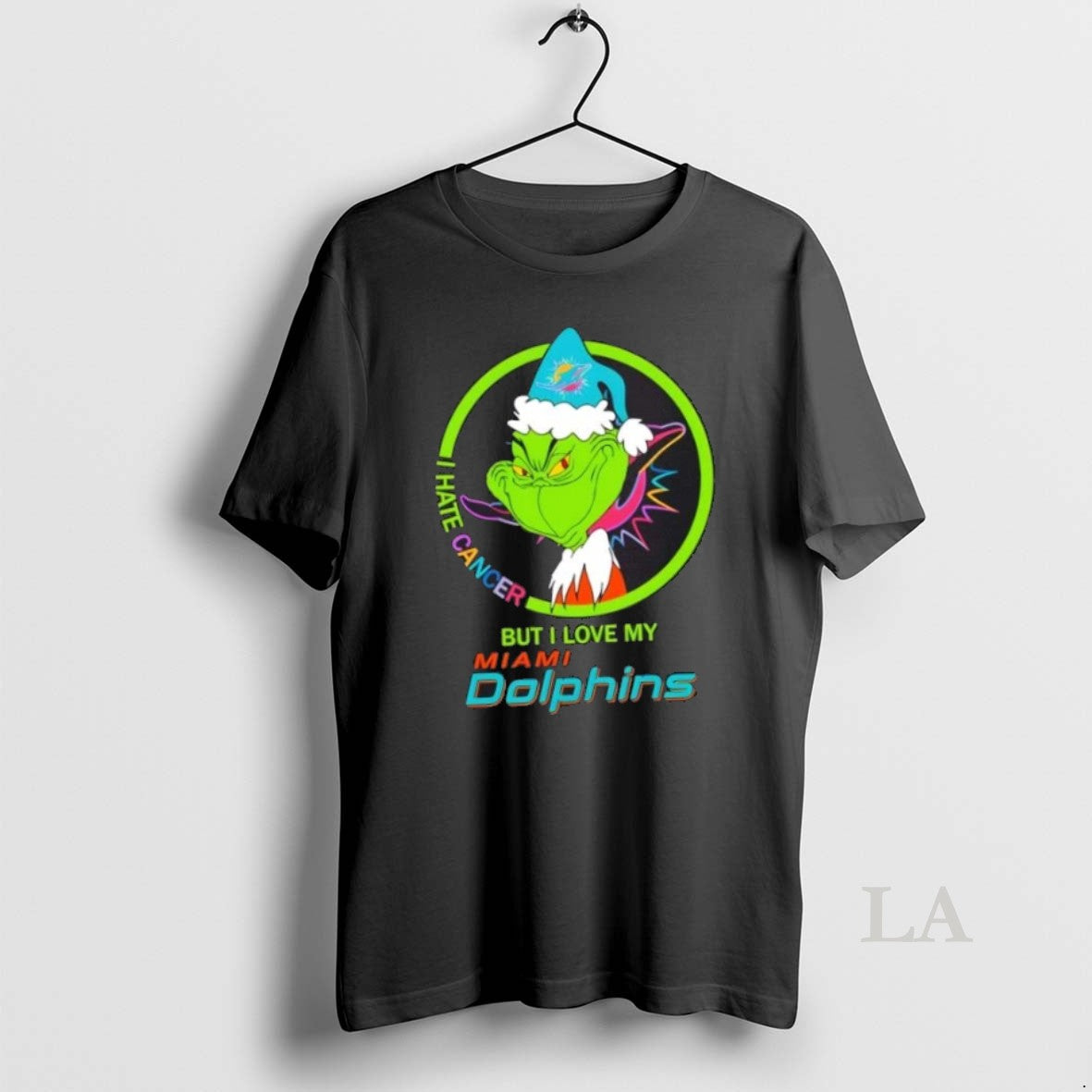 Original Grinch I Hate Cancer But I Love My Miami Dolphins Football