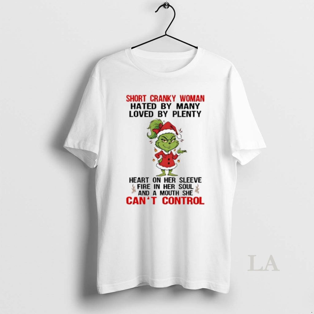 Original Grinch Santa Suit Short Cranky Woman She Cant Control T-Shirts, Hoodie, Sweatshirt | RetroVerseTees.com