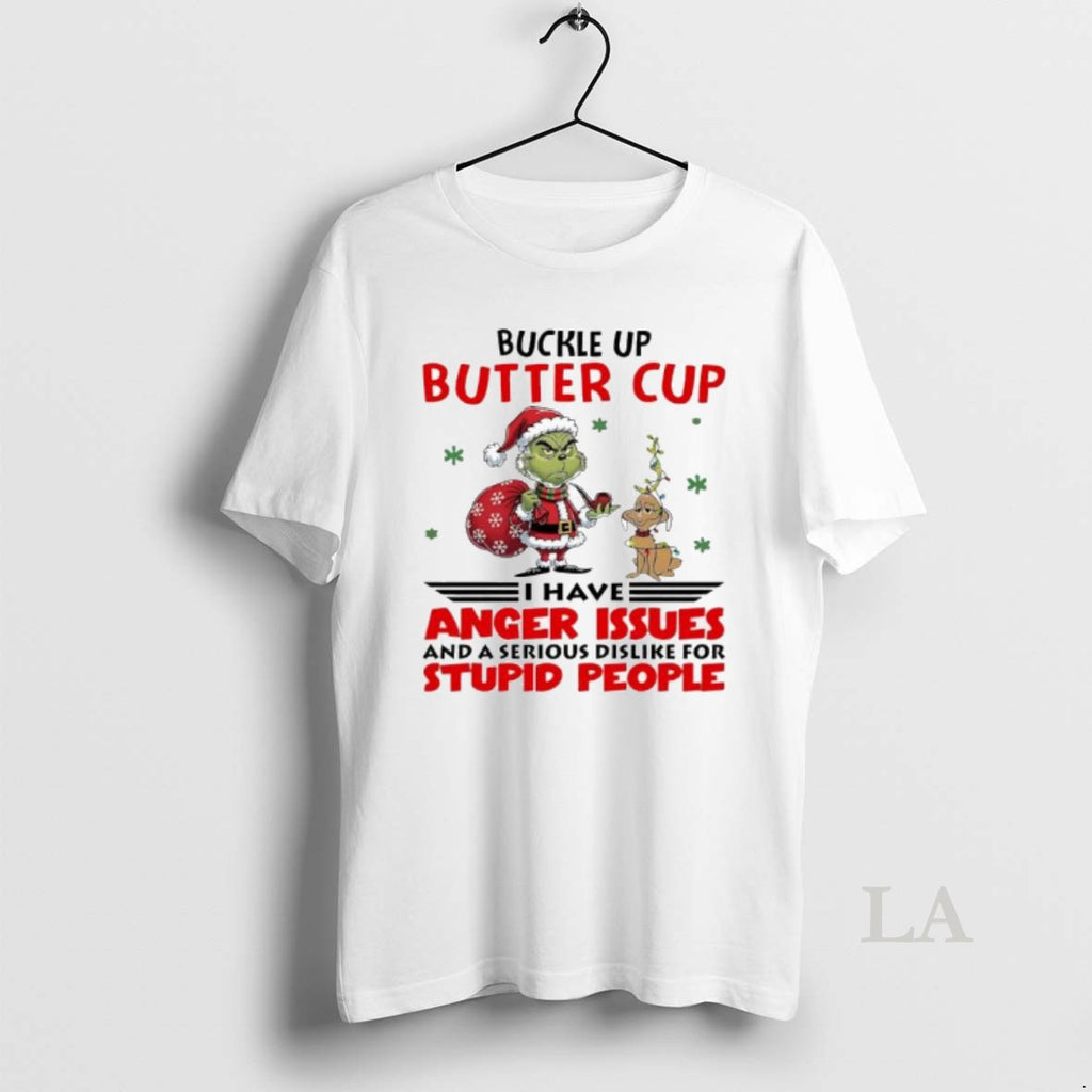 Original Grinch And Dog Max Buckle Up Butter Cup T-Shirts, Hoodie, Sweatshirt | RetroVerseTees.com