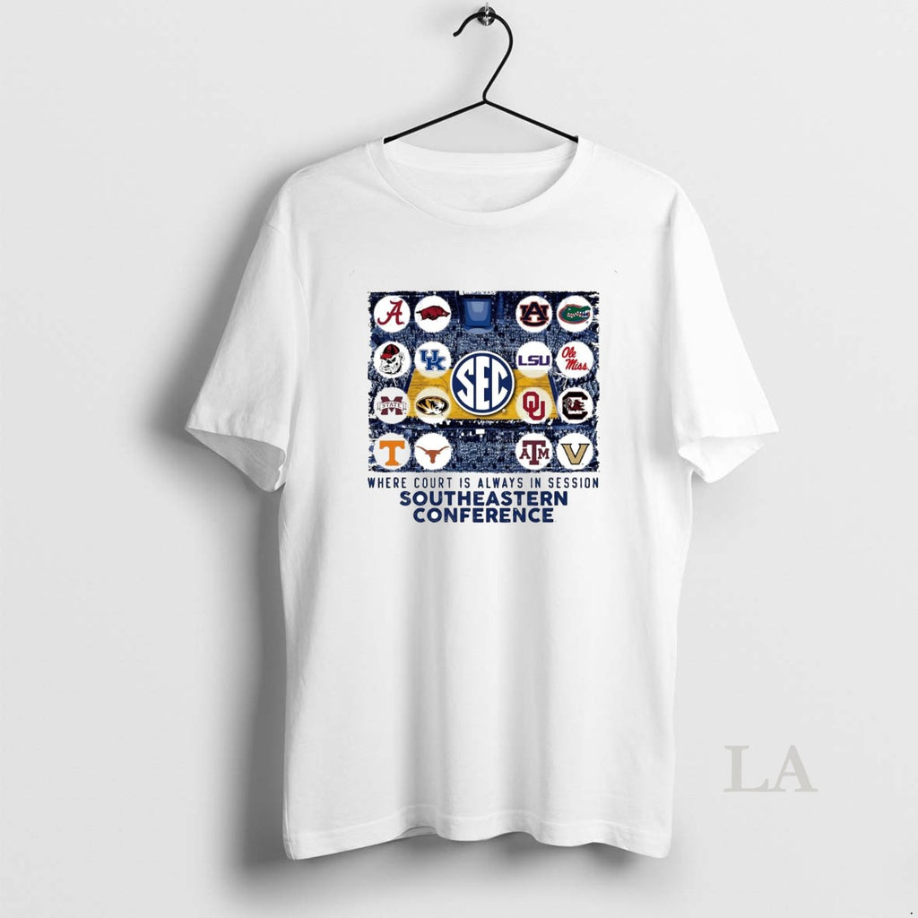Original Southeastern Conference Where Court Is Always In Session T-Shirts, Hoodie, Sweatshirt | RetroVerseTees.com