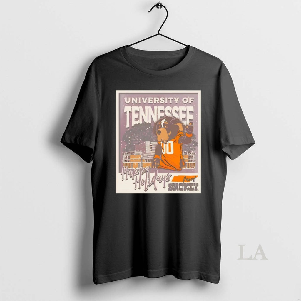 Original Tennessee Volunteers Happy Holiday From Smokey Christmas T-Shirts, Hoodie, Sweatshirt | RetroVerseTees.com