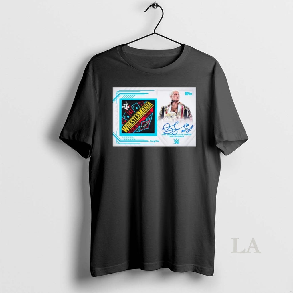 Original Cody Rhodes 1 Of 1 Wrestlemania 41 Patch Autograph Topps T-Shirts, Hoodie, Sweatshirt | RetroVerseTees.com