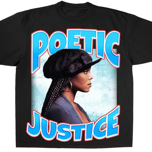 "POETIC JUSTICE 1993" TEE - VINTAGE BOOTLEG Casual Menswear Hoodie, Sweatshirt | RetroVerseTees.com