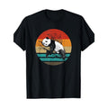 Panda Retro Graphic T-Shirt, 100% Cotton, Crew Neck, Short Sleeve, Regular Fit, Geometric-Pattern, Slight Stretch, Knit...