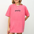 Peachy Tee, Stay Peachy Graphic Printed T-shirt, Just Peachy Unhinged Shirt, Peach Lover Tee, Funny Shirts For Women,...