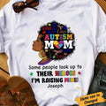Personlized Autism Mom BWA Raising Her Hero T Shirt AG52 29O34 Hoodie, Sweatshirt | RetroVerseTees.com