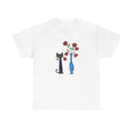 Pete the Cat Floral Shirt, Cute Cat Graphic Tee, Casual Art T-Shirt Hoodie, Sweatshirt | RetroVerseTees.com