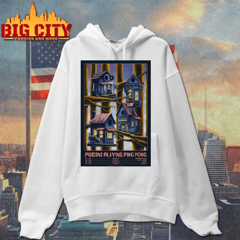 Pigeons Playing Ping Pong Fall Tour 2025 Poster shirt