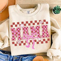 Pink Mama Coquette , Retro Checkered Mama , Mama Varsity , Mothers Day , Gift for Mom, Mama Bow , Mama Shirt Sweatshirt...
