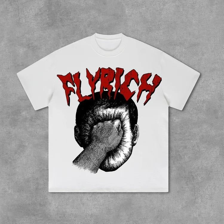 Portrait For Roland Topor Fans Art Flyrich Graphics Print T-Shirt - Cotton Shirt - S to 4XL