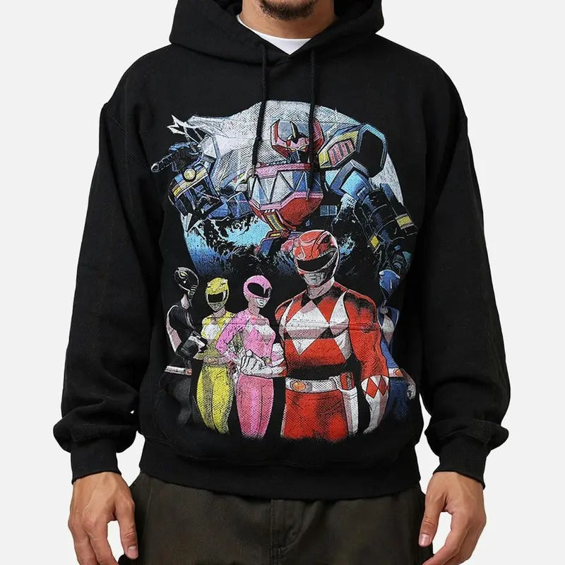 Power Rangers Morphin Group Hoodie Trending Movie T shirt Vintage 90s T-shirt gift for Movie fans gift for him gift for...