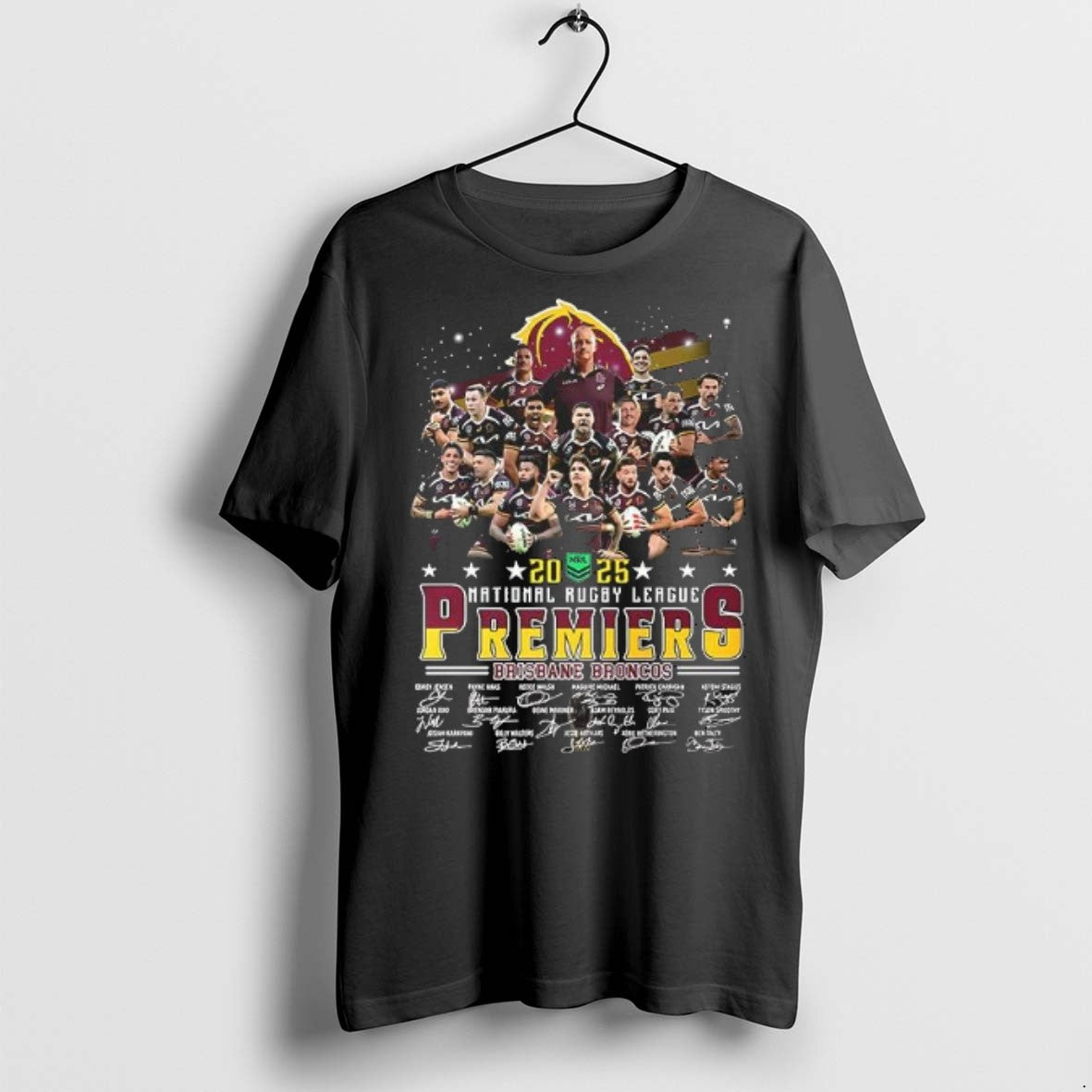 Premium 2025 National Rugby League Premiers Brisbane Broncos T Shirts