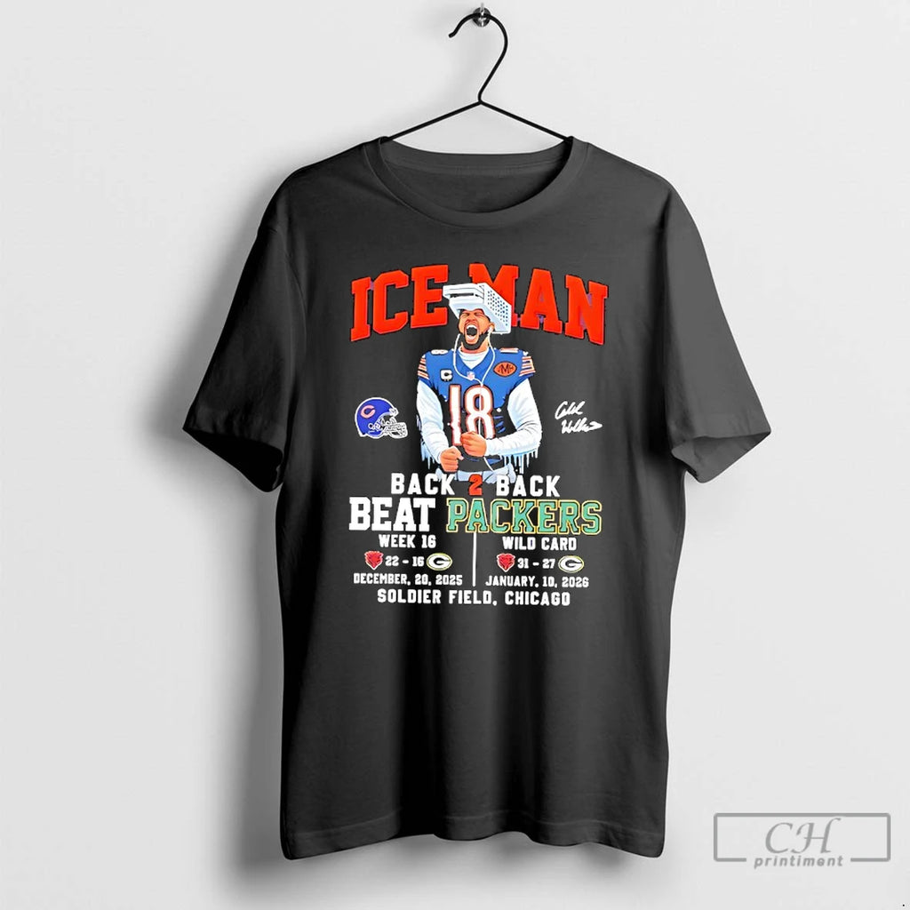 Premium Chicago Bear Iceman Back 2 Back Beat Packers T-Shirts, Hoodie, Sweatshirt | RetroVerseTees.com