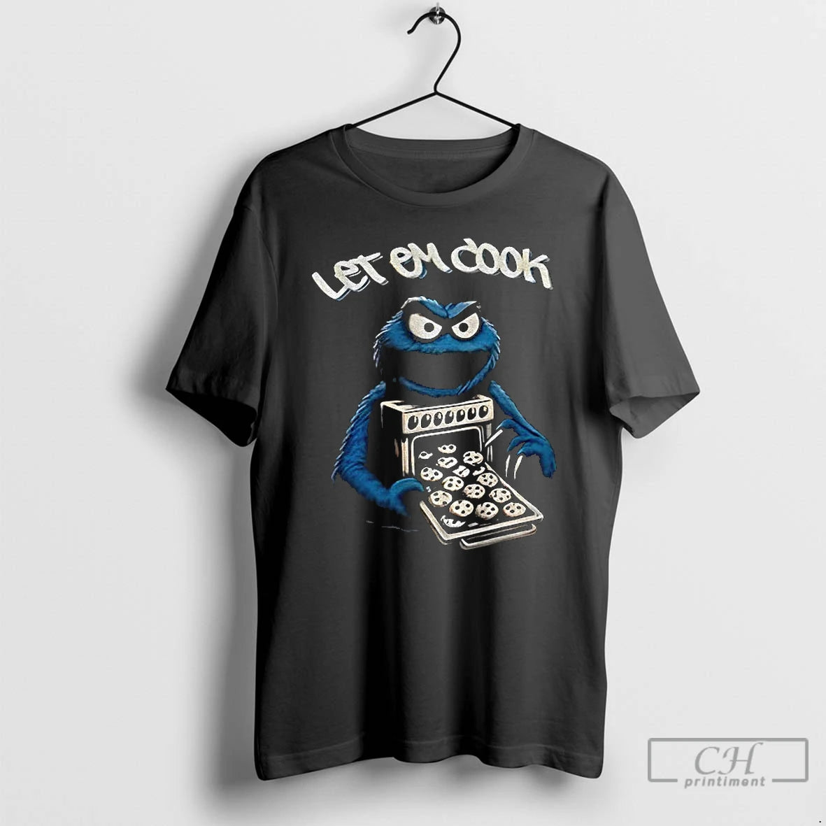 Premium Cookie Monster Let Em Cook Vintage T-Shirts, Hoodie, Sweatshirt | RetroVerseTees.com
