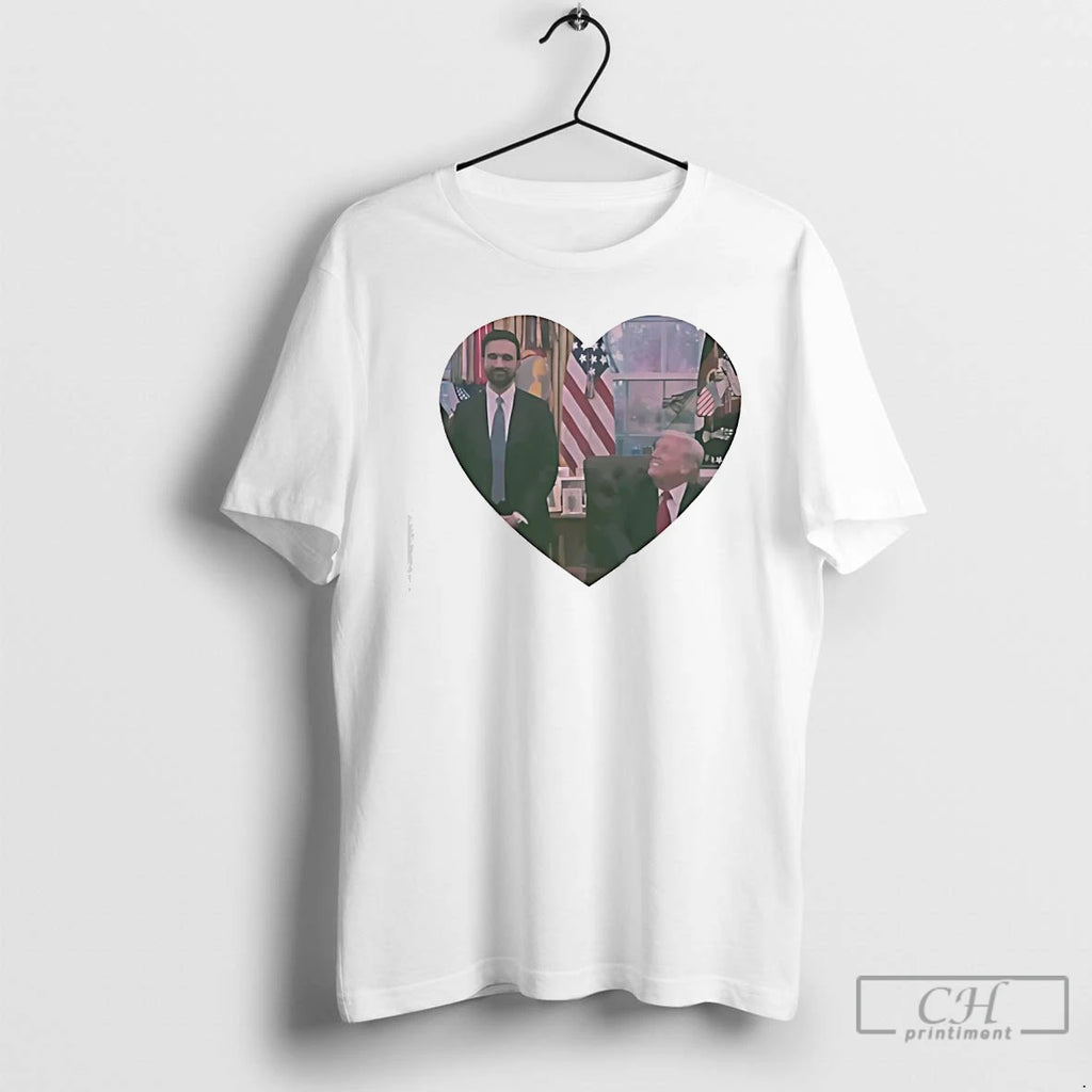 Premium Donald Trump Likes Zohran Mamdani Heart Love T-Shirts, Hoodie, Sweatshirt | RetroVerseTees.com