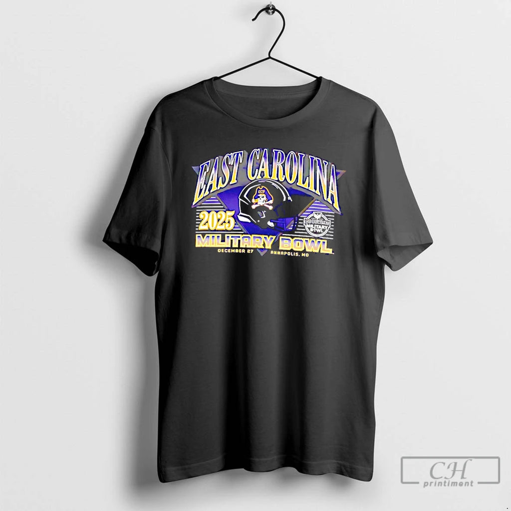 Premium East Carolina Ecu Football 2025 Military Bowl Helmet T-Shirts, Hoodie, Sweatshirt | RetroVerseTees.com
