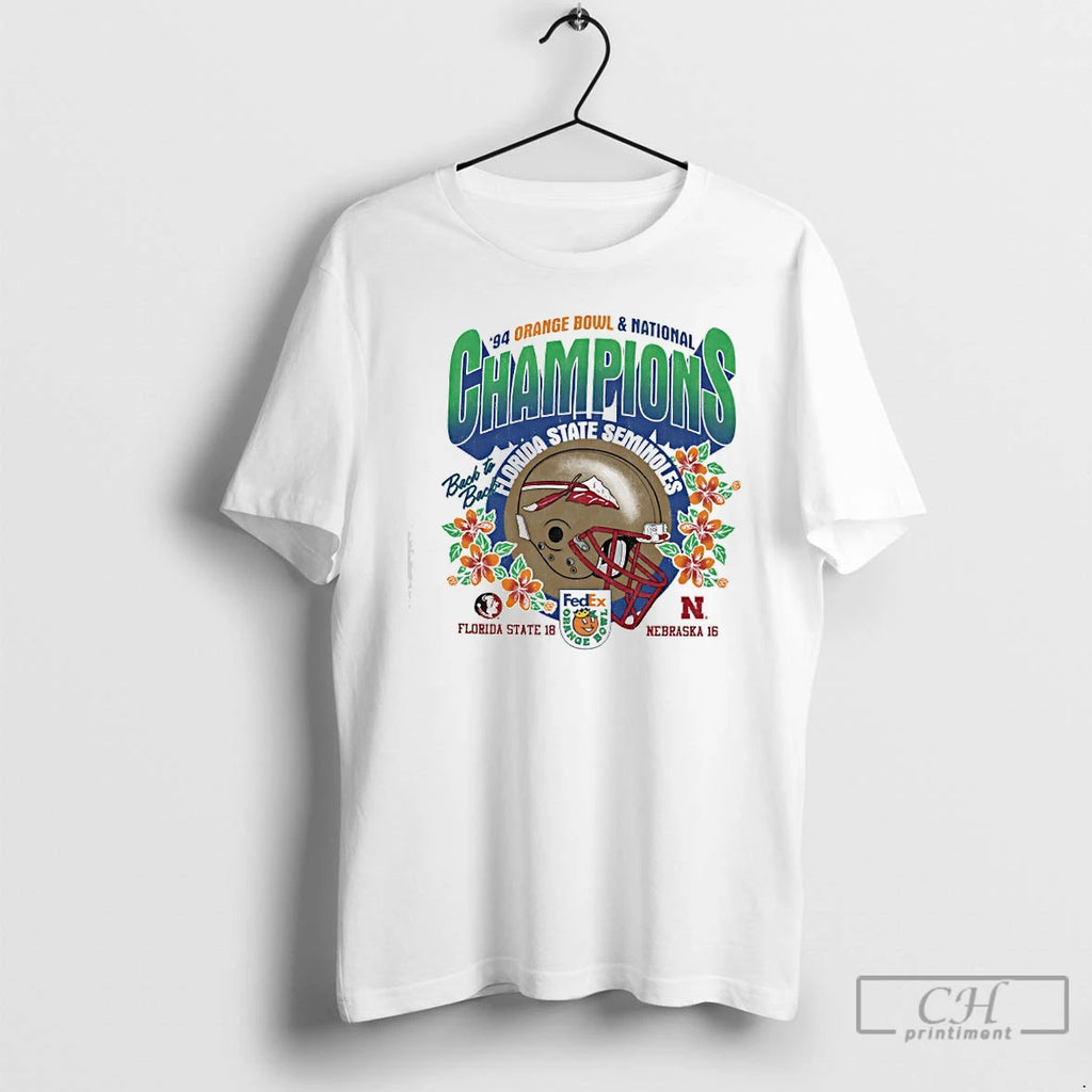Premium Florida State Seminoles Orange Bowl Champions 94 T-Shirts, Hoodie, Sweatshirt | RetroVerseTees.com