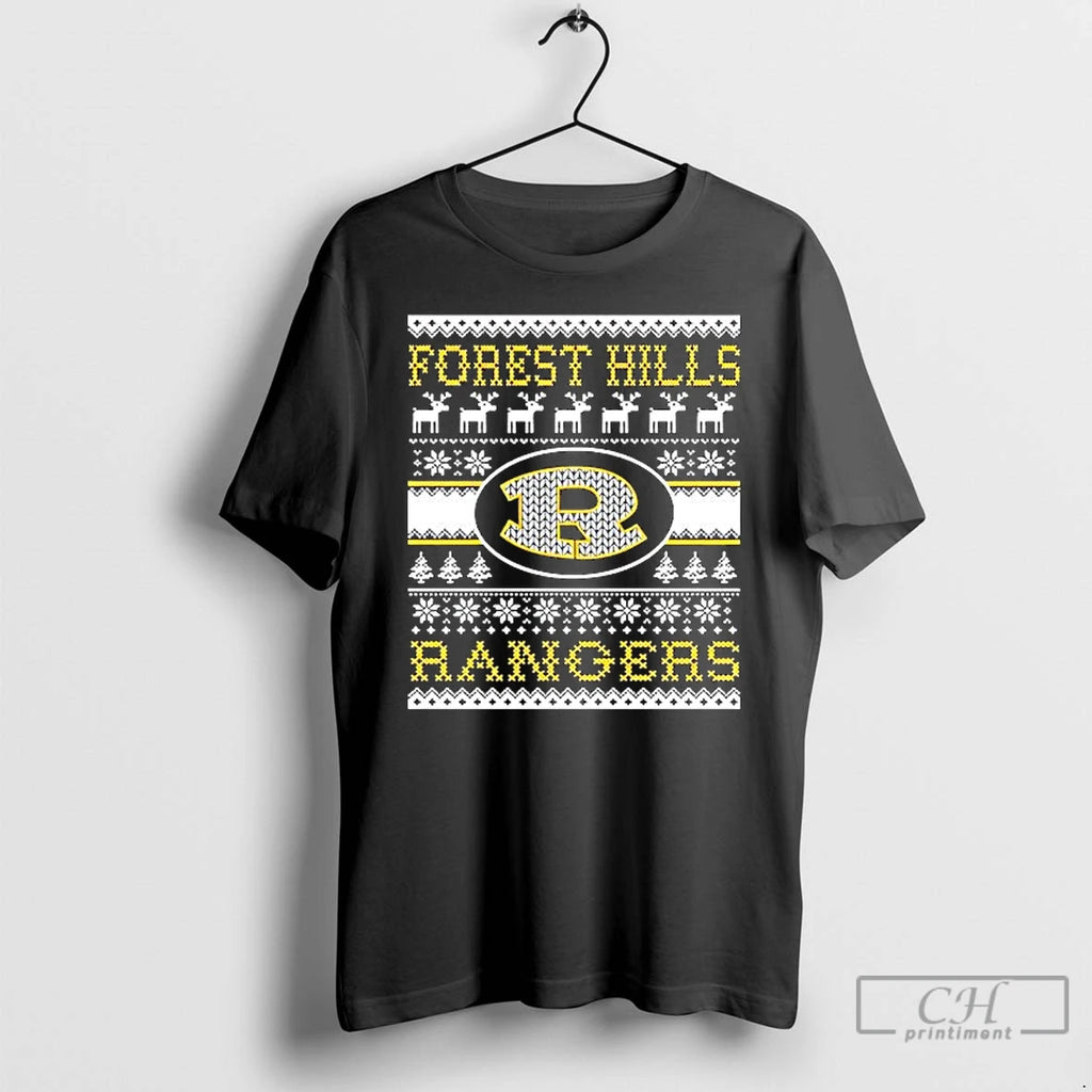 Premium Forest Hills Spirit Club Rangers Ugly Christmas T-Shirts, Hoodie, Sweatshirt | RetroVerseTees.com