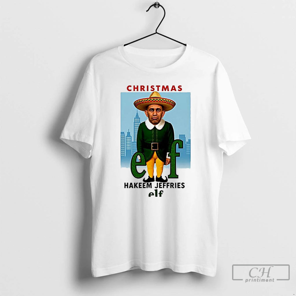 Premium Hakeem Jeffries Elf Christmas T-Shirts, Hoodie, Sweatshirt | RetroVerseTees.com