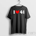Premium I Love 41 Heart T-Shirts, Hoodie, Sweatshirt | RetroVerseTees.com