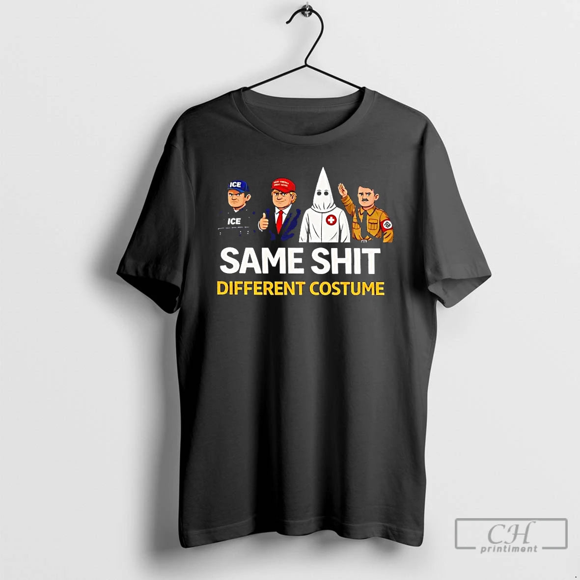 Premium Ice Trump Ku Klux Klan Adolf Hitler Same Shit Different Costume T Shirts Sweater Hoodie, Sweatshirt