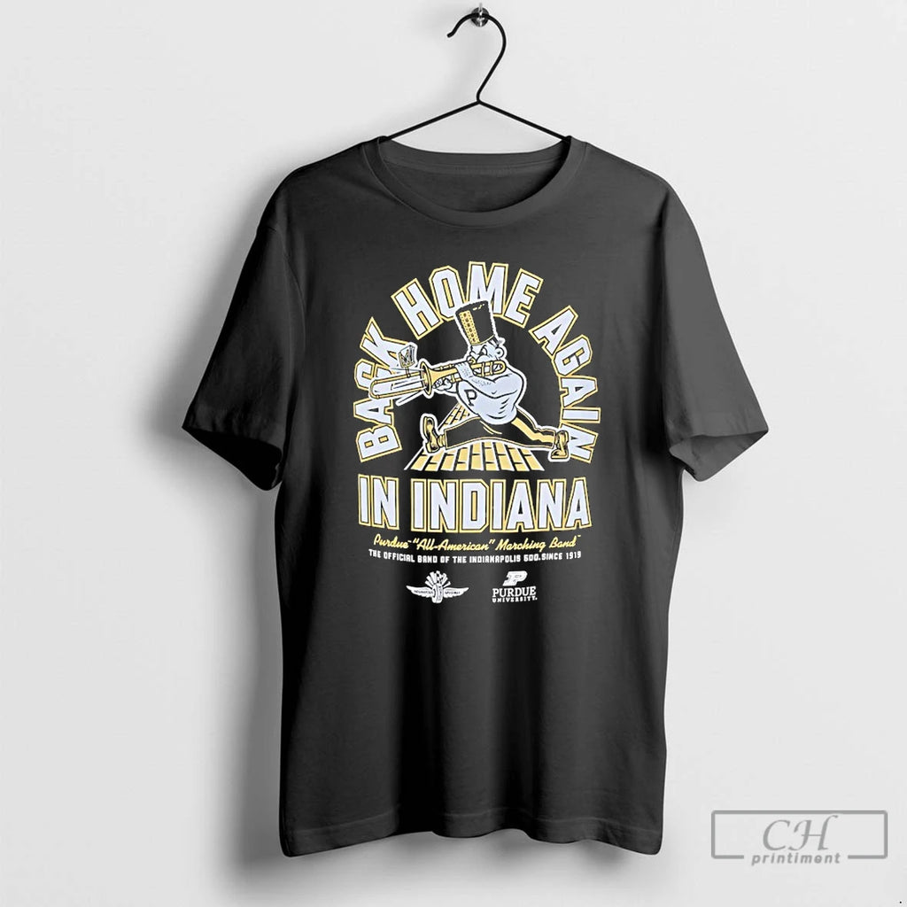 Premium Indianapolis Motor Speedway Purdue Back Home Again T-Shirts, Hoodie, Sweatshirt | RetroVerseTees.com