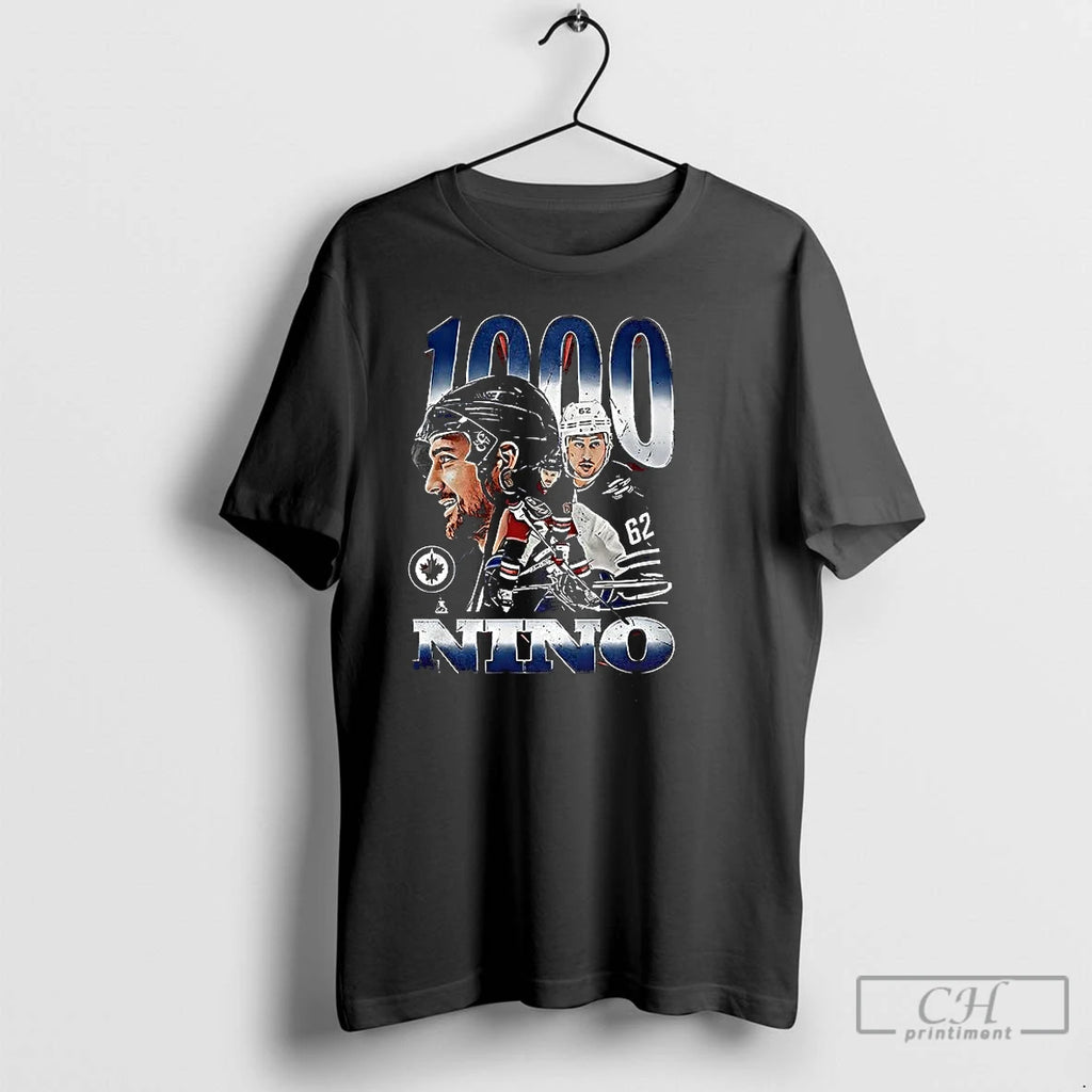 Premium Nino Niederreiter 1000 Games Graphic T-Shirts, Hoodie, Sweatshirt | RetroVerseTees.com