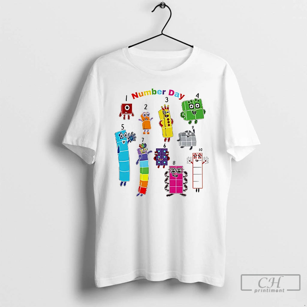 Premium Numberblocks Number Day Paint T-Shirts, Hoodie, Sweatshirt | RetroVerseTees.com