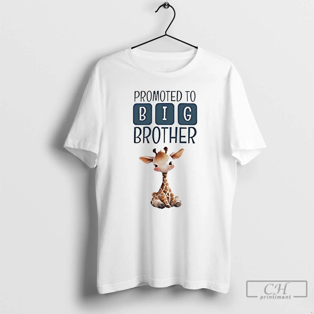 Premium Promoted To Big Brother Giraffe T-Shirts, Hoodie, Sweatshirt | RetroVerseTees.com