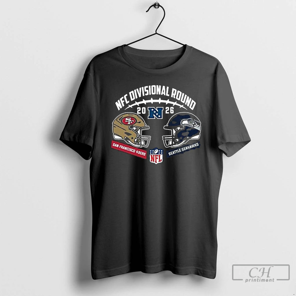Premium Seahawks Vs 49ers 2025 26 Nfc Divisional Round Duel Helmet T-Shirts, Hoodie, Sweatshirt | RetroVerseTees.com
