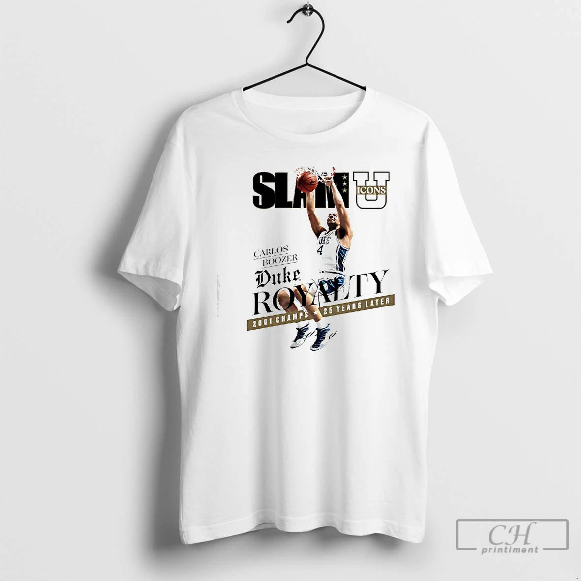 Premium Slam U Icons Carlos Boozer Team Duke Royalty 2001 Champs 25 Years Later T-Shirts, Hoodie, Sweatshirt
