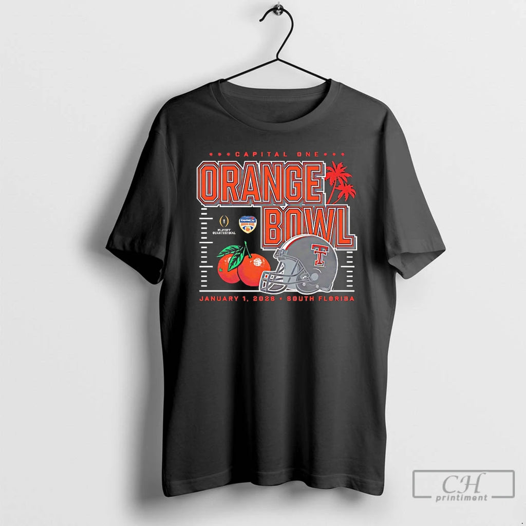 Premium Texas Tech Red Raiders Capitail One Orange Bowl 2026 T-Shirts, Hoodie, Sweatshirt | RetroVerseTees.com