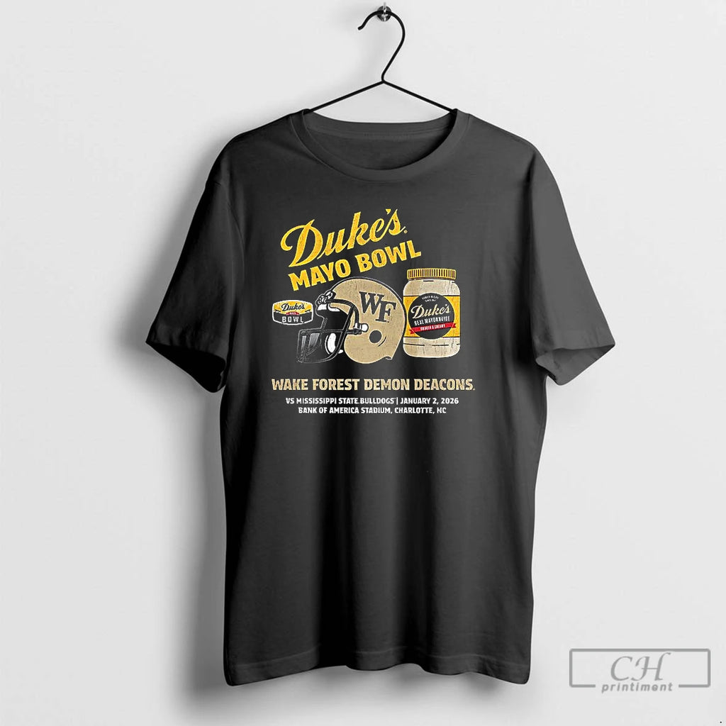 Premium Wake Forest Demon Deacons 2026 Dukes Mayo Bowl T-Shirts, Hoodie, Sweatshirt | RetroVerseTees.com