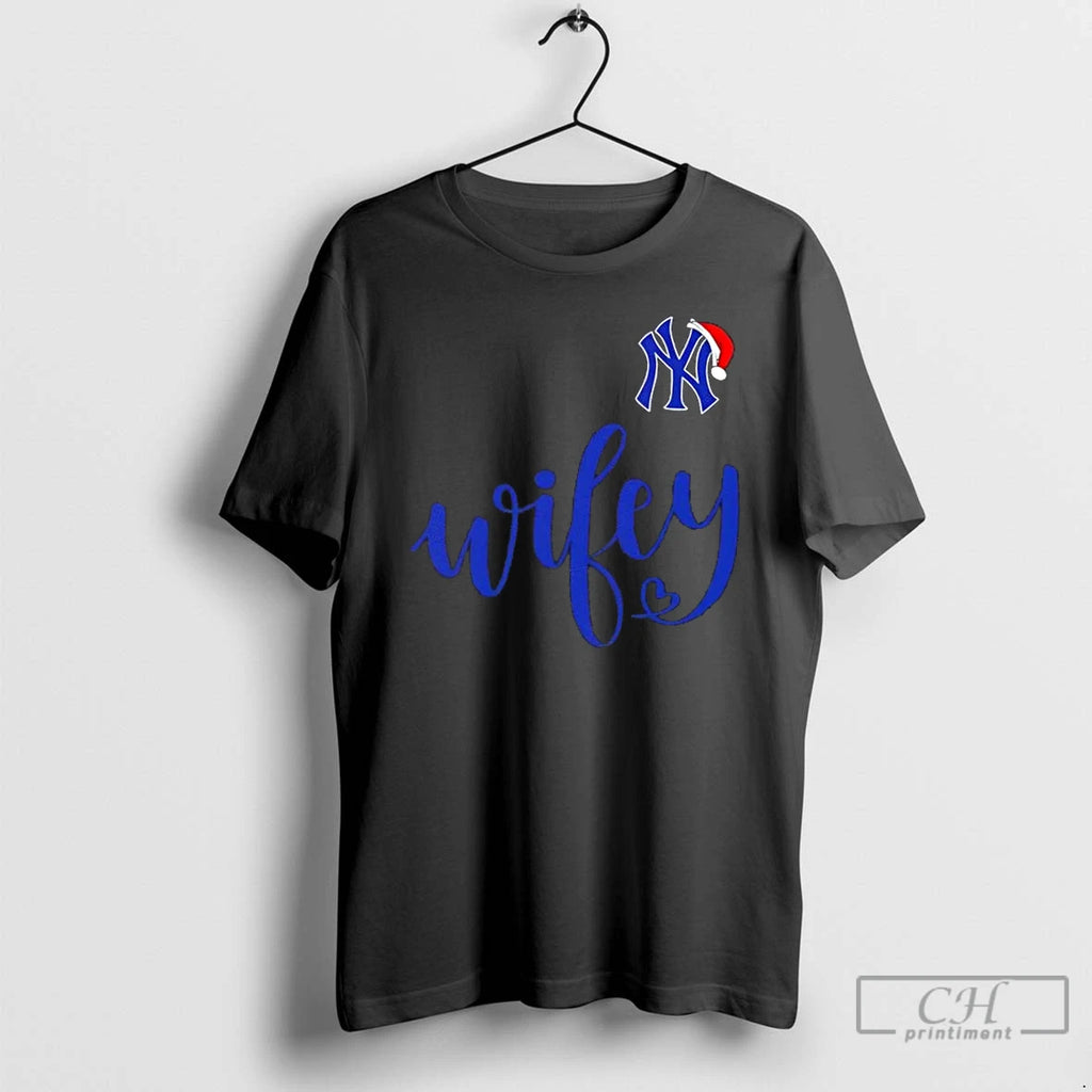 Premium Wifey New York Yankees Santa Hat Merry Christmas T-Shirts, Hoodie, Sweatshirt | RetroVerseTees.com