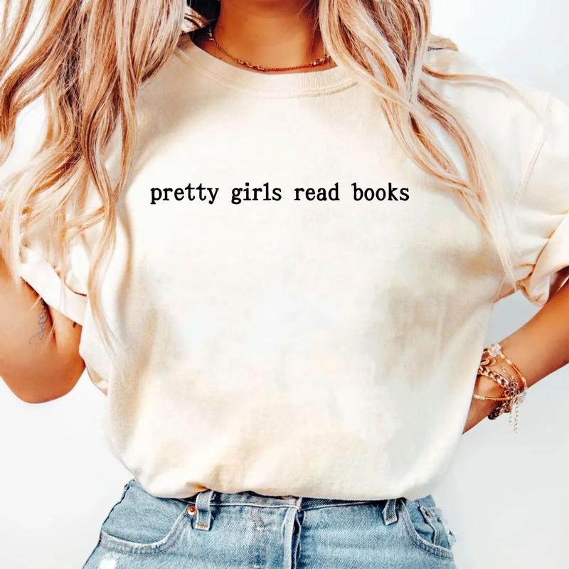 Pretty Girls Read Books Shirt, Bookish Tshirt, Minimalist Book Tee, Book Readers Gift, Books Lover Sweatshirt Gift For...