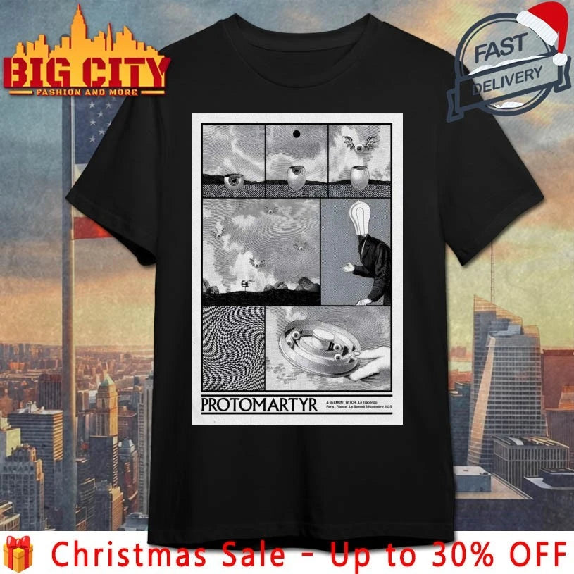 Protomartyr Nov 8 2025 Pitchfork Music Festival Paris Le Trabendo, Paris Poster shirt