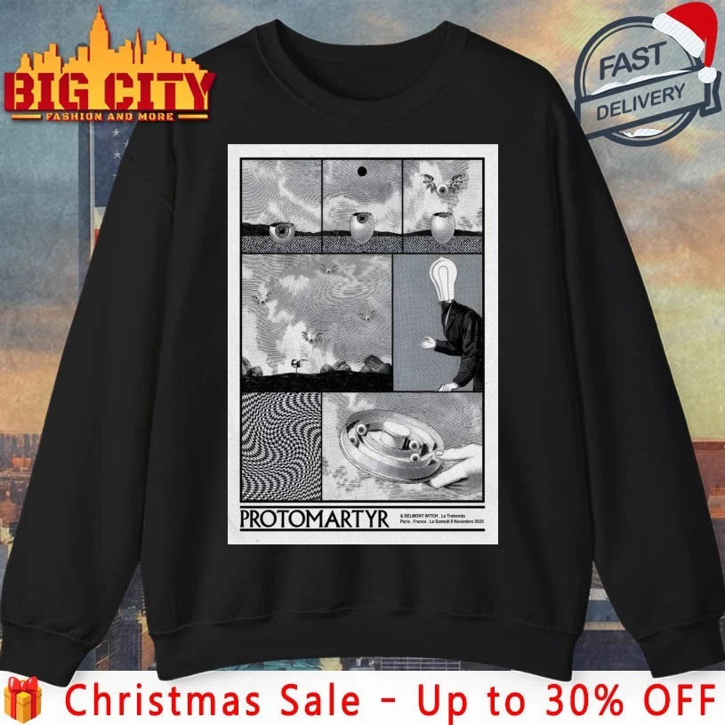 Protomartyr Nov 8 2025 Pitchfork Music Festival Paris Le Trabendo, Paris Poster shirt