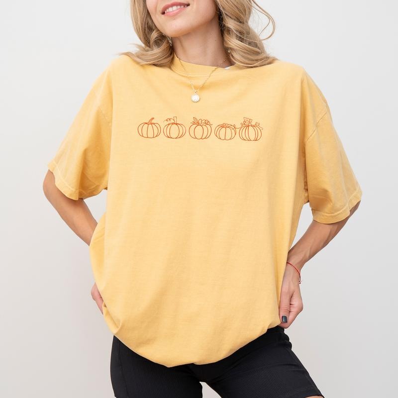 Pumpkins Comfort Colors Shirt, Pumpkin Season Graphic Tee, Pumpkin Spice Unhinged Shirt, Cute T-shirt For Women, Pumpkin...