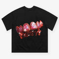Purple Crystal Cross Grills Print T-shirt, Vintage Graphic Tee, Y2k Clothing, Unisex Cotton Crewneck T-Shirt